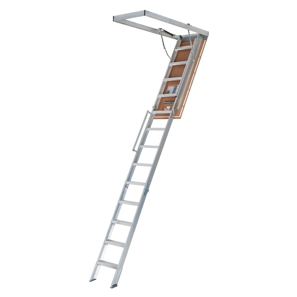 Attic Ladder, Aluminum, 375 lb Load Capacity